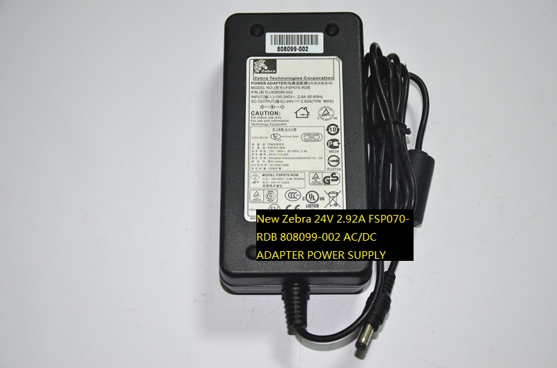 New Zebra FSP070-RDB 808099-002 24V 2.92A AC/DC ADAPTER POWER SUPPLY